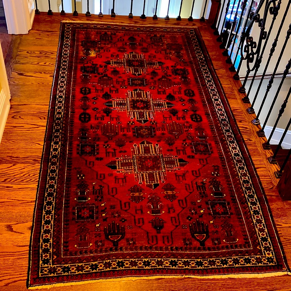 Handmade rug in great condition (86 inches by 44 inches).